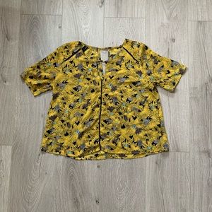 Yellow Patterned Top